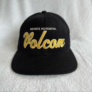 Volcom Black & Yellow Snap Back Hat